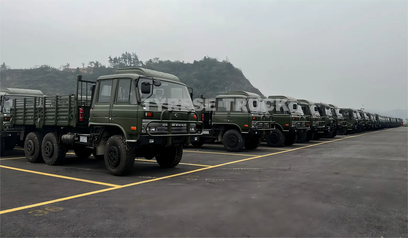 Customized 15 military off-road trucks for a customer in West Africa.